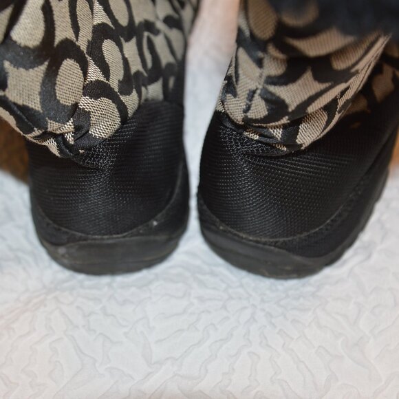 Coach Jennie Signature Quilted All-Over Monogram Print Winter Boot with Fur Trim - Picture 5 of 10
